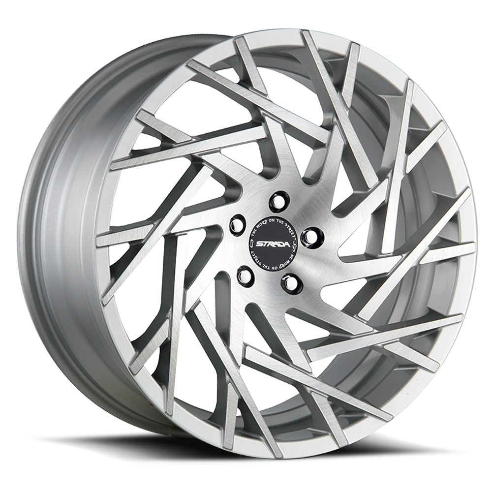 STRADA S64 NIDO 20X8.5 35MM 5X114.3 BRUSHED FACE SILVER | S64051435BFS