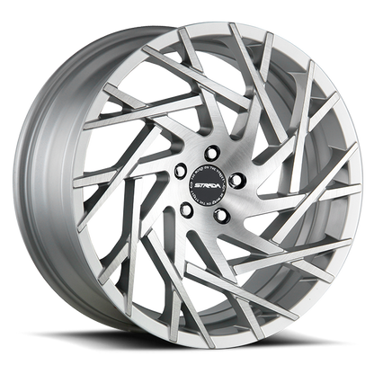 STRADA S64 NIDO 20X8.5 35MM 5X114.3 BRUSHED FACE SILVER | S64051435BFS
