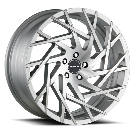 STRADA S64 NIDO 24X9.5 15MM 5X115 BRUSHED FACE SILVER | S64451515BFS