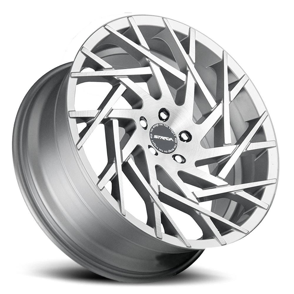 STRADA S64 NIDO 24X9.5 15MM 5X115 BRUSHED FACE SILVER | S64451515BFS
