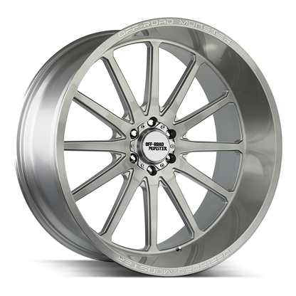 OFF ROAD MONSTER M22 M22 22X12 NEG 44MM 8LUG BLANK BRUSHED FACE SILVER | M22212800N44BFS