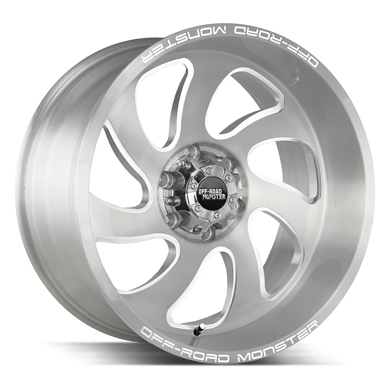 OFF ROAD MONSTER M07 M07 24X12 NEG 44MM BLANK BRUSHED FACE SILVER | M07412000N44BFS