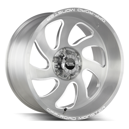 OFF ROAD MONSTER M07 M07 24X12 NEG 44MM BLANK BRUSHED FACE SILVER | M07412000N44BFS