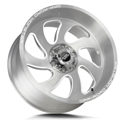 OFF ROAD MONSTER M07 M07 24X12 NEG 44MM BLANK BRUSHED FACE SILVER | M07412000N44BFS