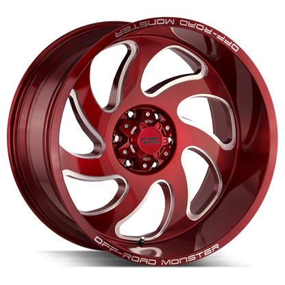 OFF ROAD MONSTER M07 M07 20X10 NEG 19MM 8LUG BLANK CANDY RED | M070800N19R