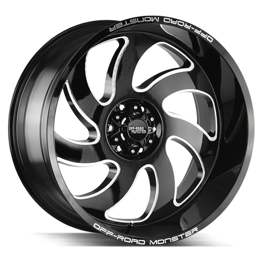 OFF ROAD MONSTER M07 M07 20X10 NEG 19MM 8LUG BLANK GLOSS BLACK MILLED | M070800N19GBML