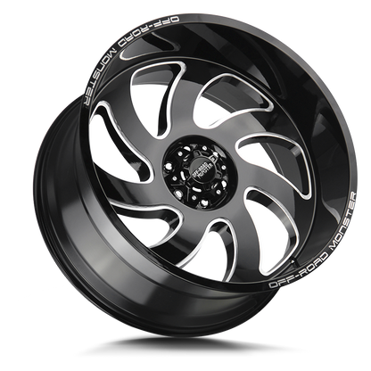 OFF ROAD MONSTER M07 M07 24X12 NEG 44MM BLANK GLOSS BLACK MILLED | M07412000N44GBML