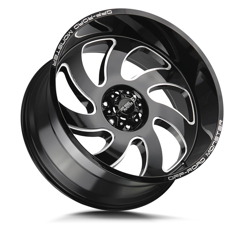 OFF ROAD MONSTER M07 M07 20X10 NEG 19MM 8LUG BLANK GLOSS BLACK MILLED | M070800N19GBML