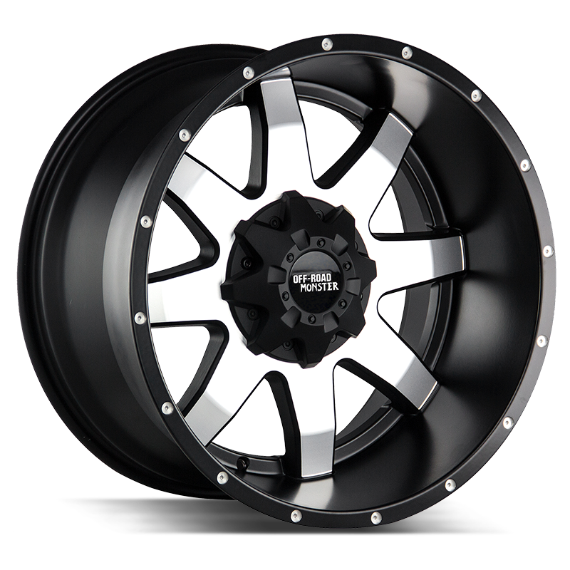 OFF ROAD MONSTER M08 M08 20X9 0MM BLANK FLAT BLACK MACHINED | M08000000BM