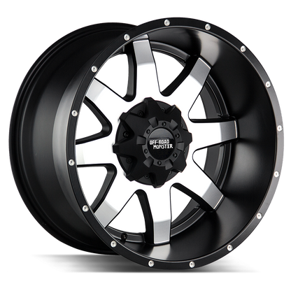 OFF ROAD MONSTER M08 M08 20X9 0MM BLANK FLAT BLACK MACHINED | M08000000BM