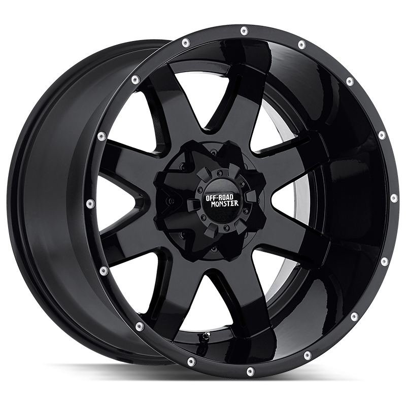OFF ROAD MONSTER M08 M08 20X12 NEG 44MM BLANK ALL GLOSS BLACK | M08012000N44GB