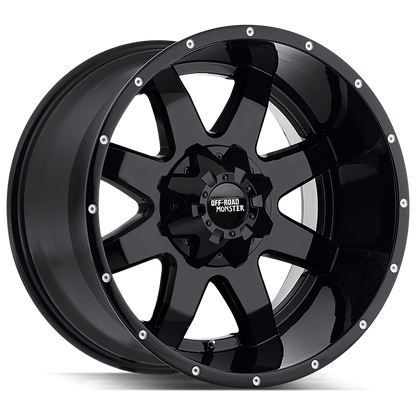 OFF ROAD MONSTER M08 M08 20X12 NEG 44MM BLANK ALL GLOSS BLACK | M08012000N44GB