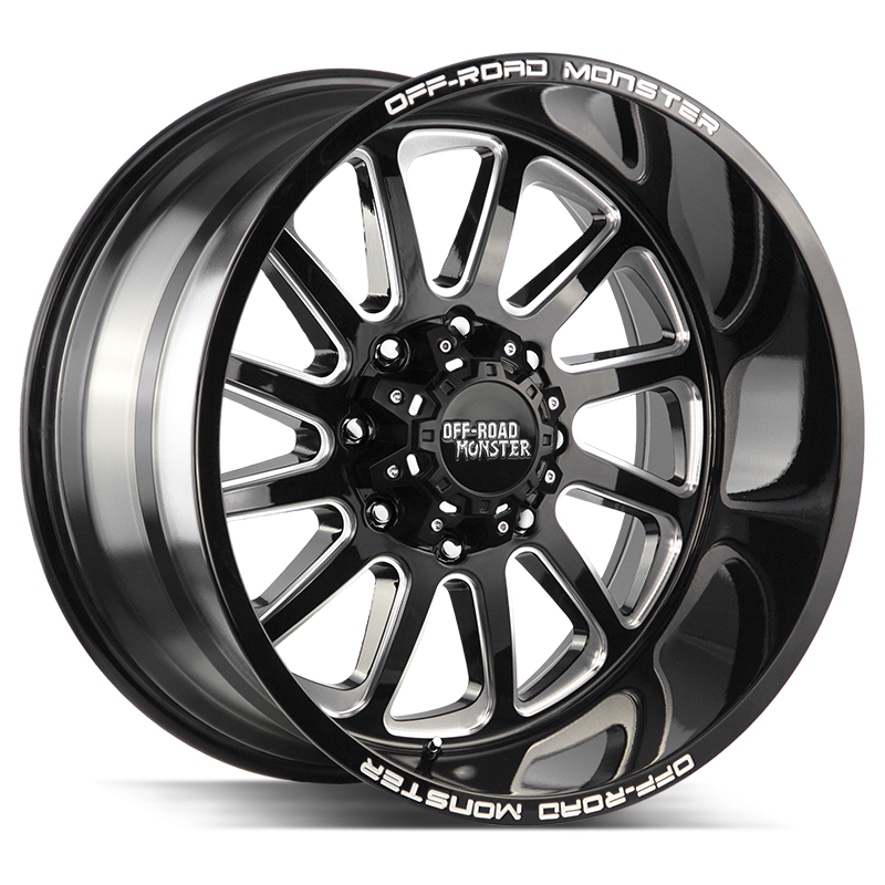 OFF ROAD MONSTER M17 M17 22X12 NEG 44MM 8LUG BLANK GLOSS BLACK MILLED | M17212800N44GBML