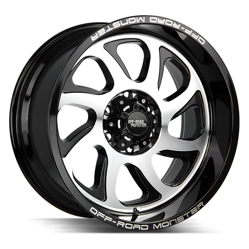 OFF ROAD MONSTER M22 M22 22X12 NEG 44MM BLANK GLOSS BLACK MACHINED | M22212800N44GBM