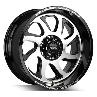 OFF ROAD MONSTER M22 M22 22X12 NEG 44MM BLANK GLOSS BLACK MACHINED | M22212800N44GBM