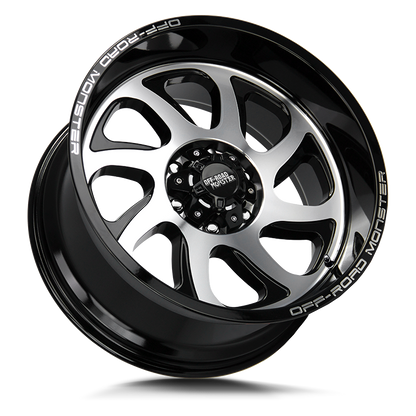OFF ROAD MONSTER M22 M22 22X12 NEG 44MM BLANK GLOSS BLACK MACHINED | M22212800N44GBM