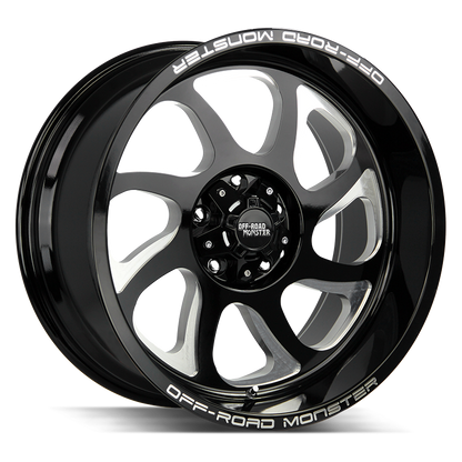 OFF ROAD MONSTER M22 M22 20X10 NEG 19MM 8LUG BLANK GLOSS BLACK MILLED | M220800N19GBML