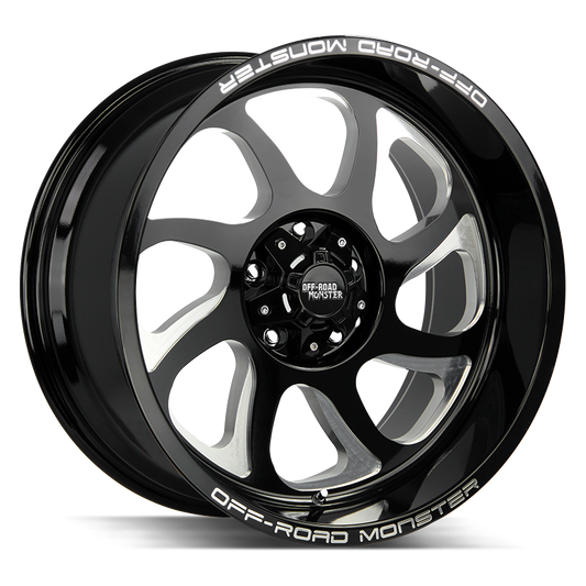 OFF ROAD MONSTER M22 M22 20X10 NEG 19MM 8LUG BLANK GLOSS BLACK MILLED | M220800N19GBML