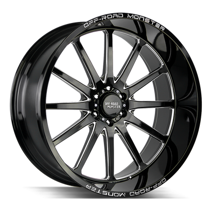 OFF ROAD MONSTER M26 M26 26X12 NEG 44MM BLANK GLOSS BLACK MILLED | M26612000N44GBML