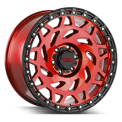 OFF ROAD MONSTER M50 M50 20X9.5 NEG 12MM BLANK CANDY RED BLACK RING | M500000N12RBR