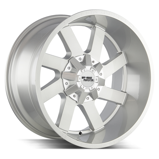 OFF ROAD MONSTER M80 M80 22X12 NEG 44MM BLANK BRUSHED FACE SILVER | M80212000N44BFS