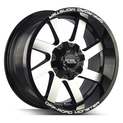 OFF ROAD MONSTER M80 M80 24X12 NEG 24MM BLANK GLOSS BLACK MACHINED | M80412000N44GBM