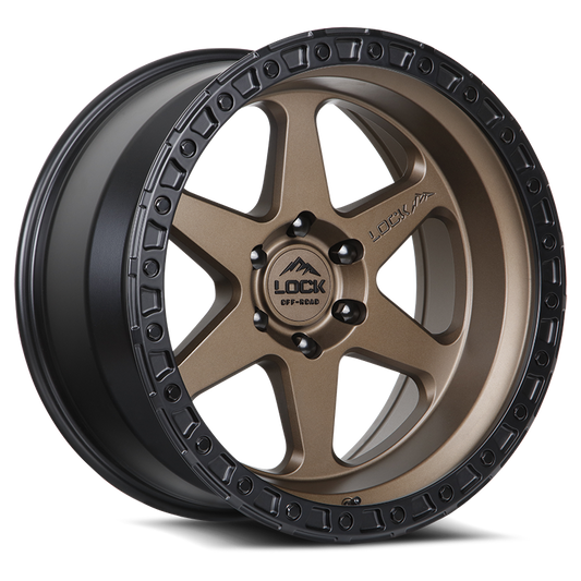 LOCK OFFROAD OLYMPUS 20X10 24 6X139.7 MATTE DESERT BRONZE W MATTE BLACK RING