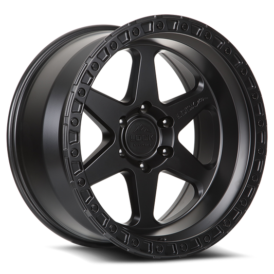 LOCK OFFROAD OLYMPUS 20X9 0 6X139.7 MATTE BLACK W MATTE BLACK RING