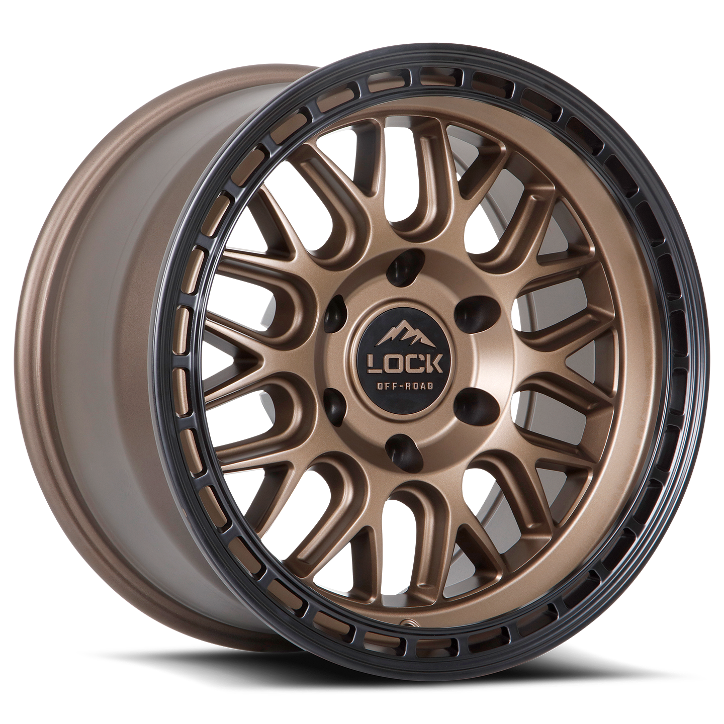 LOCK OFFROAD ONYX 17X9 12 6X139.7 MATTE BRONZE W MATTE BLACK RING
