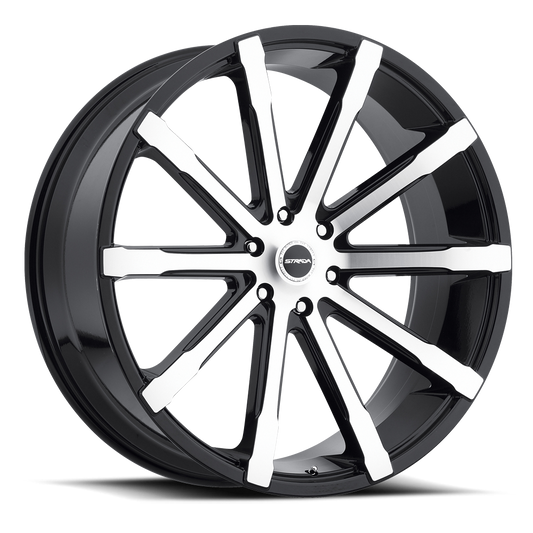 STRADA S48 OSSO 24X10 15MM 5X115 GLOSS BLACK MACHINED | S48451515GBM