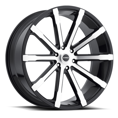 STRADA S48 OSSO 24X10 24MM 6X139.7 GLOSS BLACK MACHINED | S48463924GBM