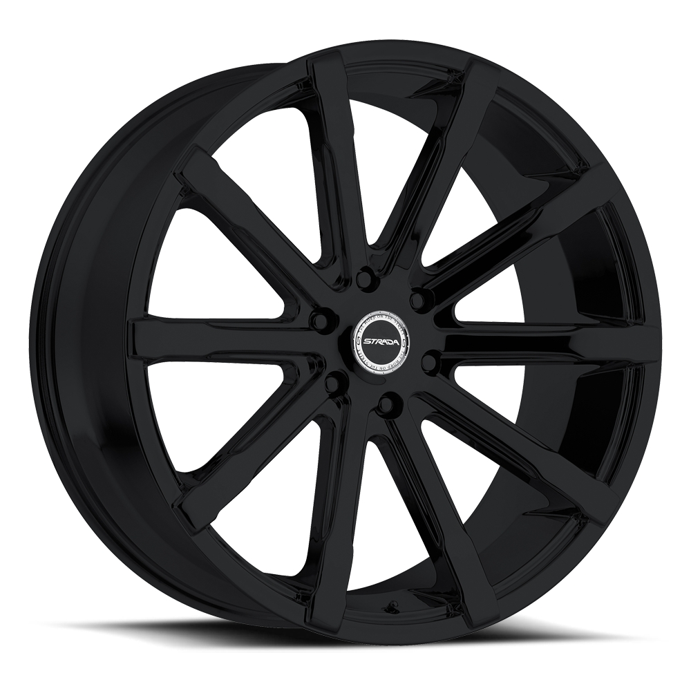 STRADA S48 OSSO 24X10 25MM 5X139.7 ALL GLOSS BLACK | S48453925GB