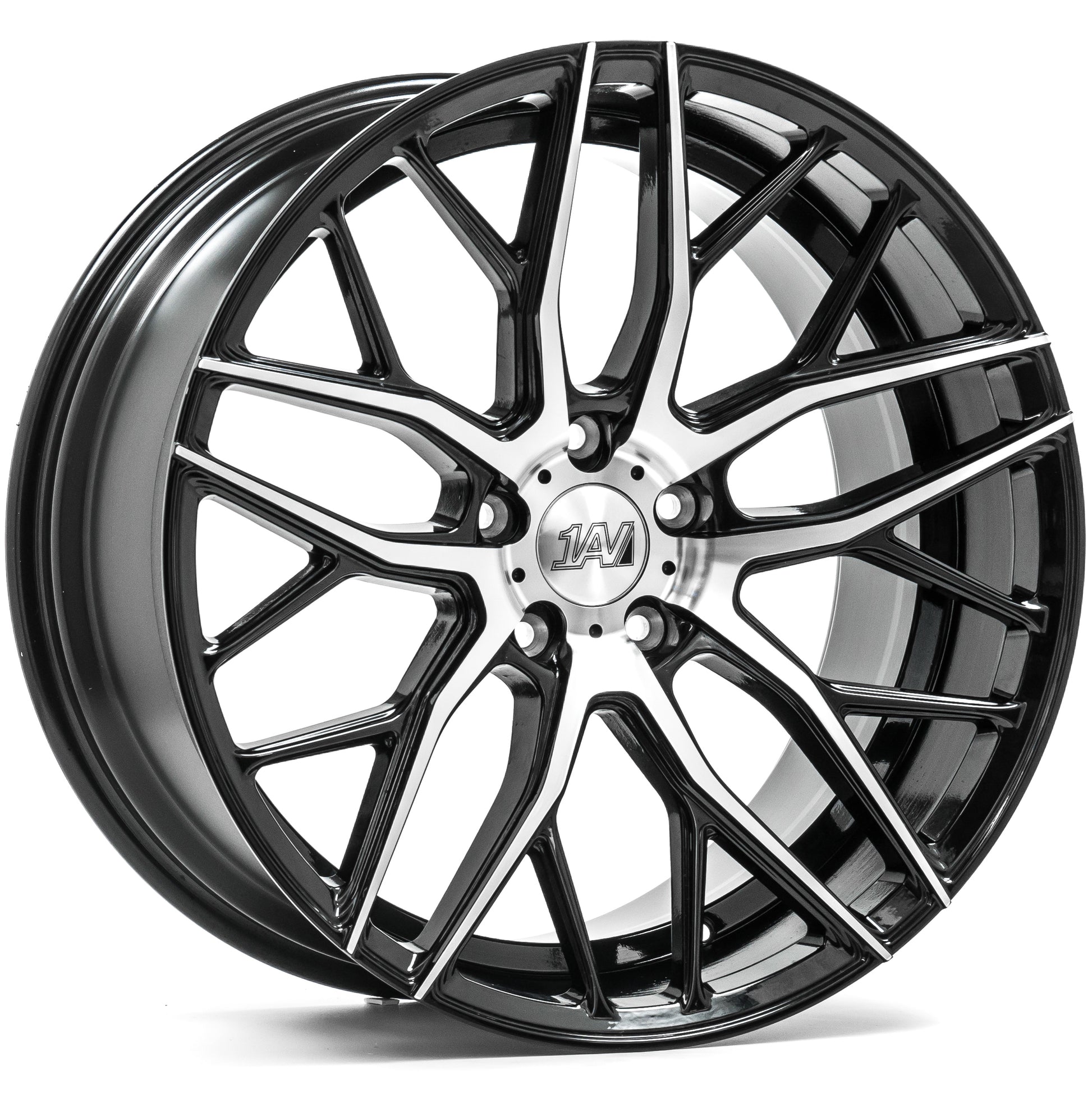 1AV ZX11 22x10.5 25 5x108 BLACK AND POLISHED FACE