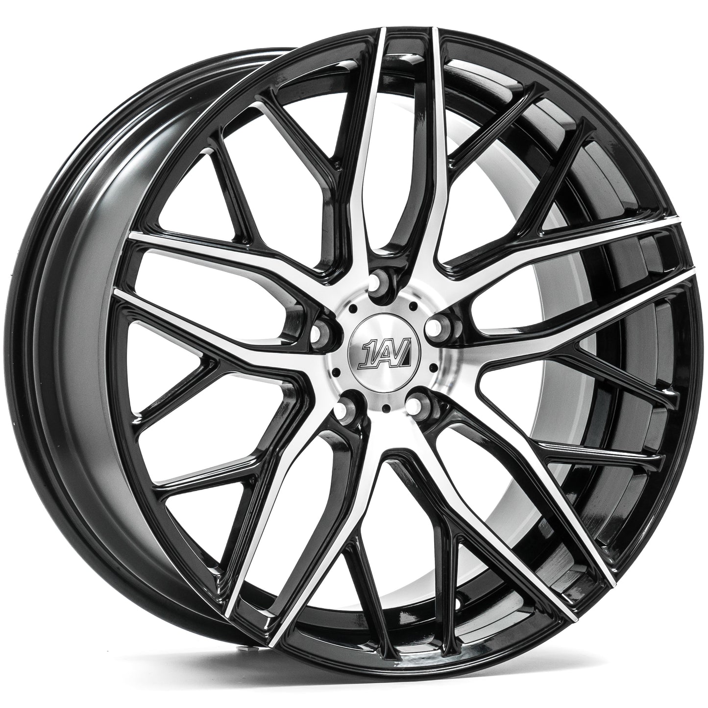 1AV ZX11 22x10.5 25 5x110 BLACK AND POLISHED FACE