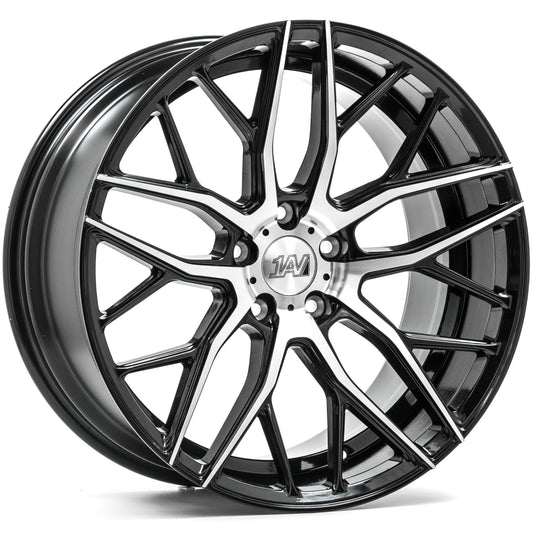 1AV ZX11 22x10.5 25 5x110 BLACK AND POLISHED FACE