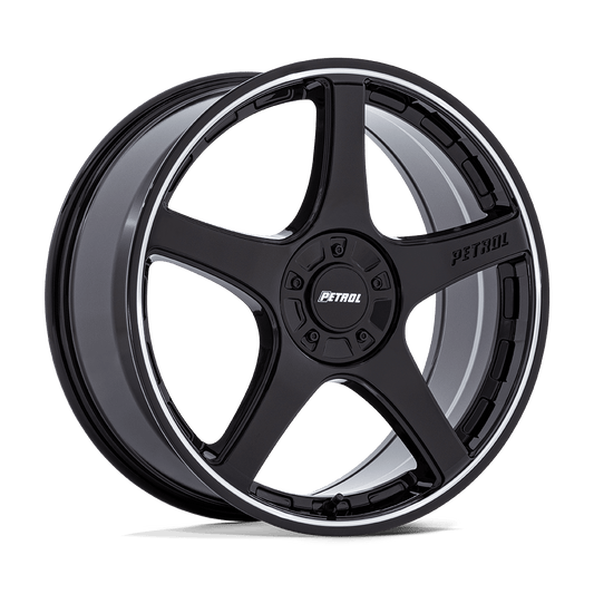 PETROL PE003 P2E 19X8 35 5X112/5X120 GLOSS BLACK W/ MACHINED LIP