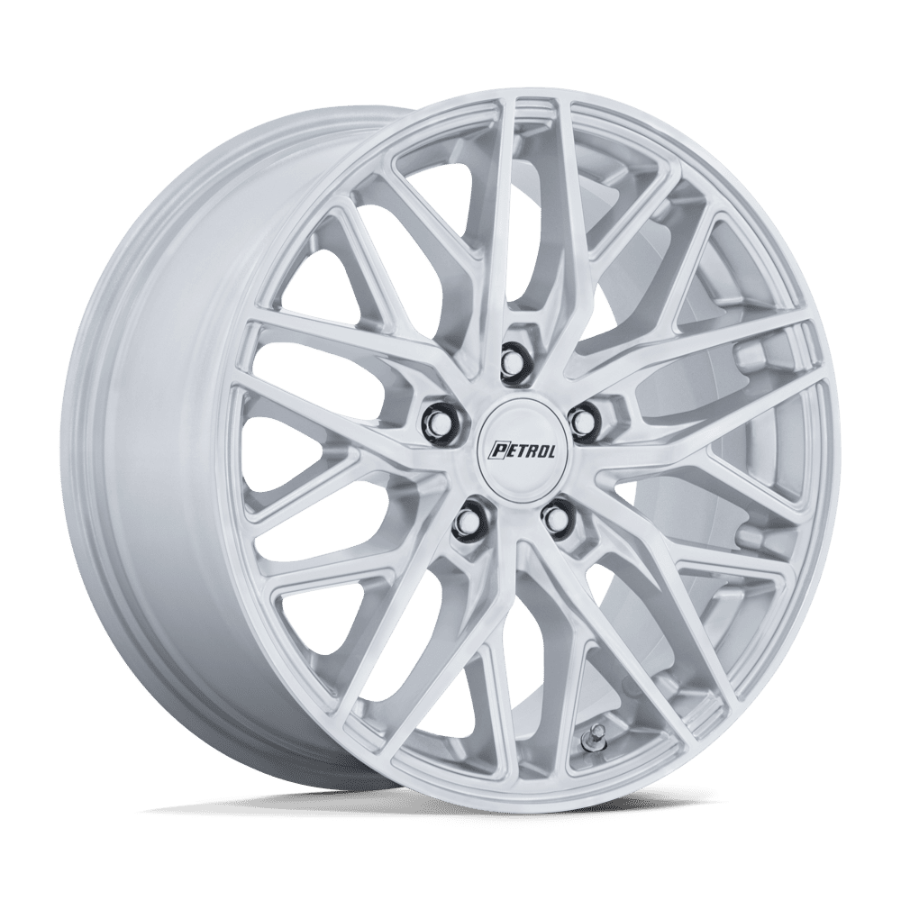 PETROL PE004 P3E 19x8.5 40 5x114.3 MACHINED BRUSHED GLOSS SILVER