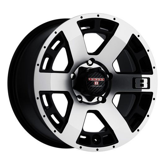 Level 8 SCORPION 16X8.5 18 5X127/5X5.0 MATTE BLACK W/ MACHINED CUT FACE