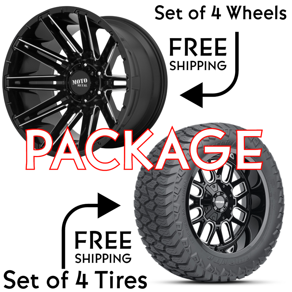 Wheel and Tire Package With TPMS Sensor & Lug nuts