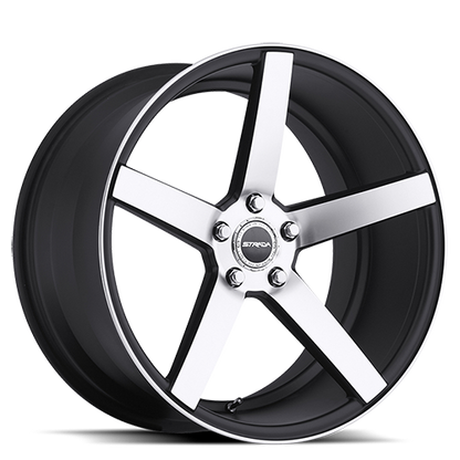 STRADA S35 PERFETTO 20X8.5 35MM 5X108 GLOSS BLACK MACHINED | S35050835GBM