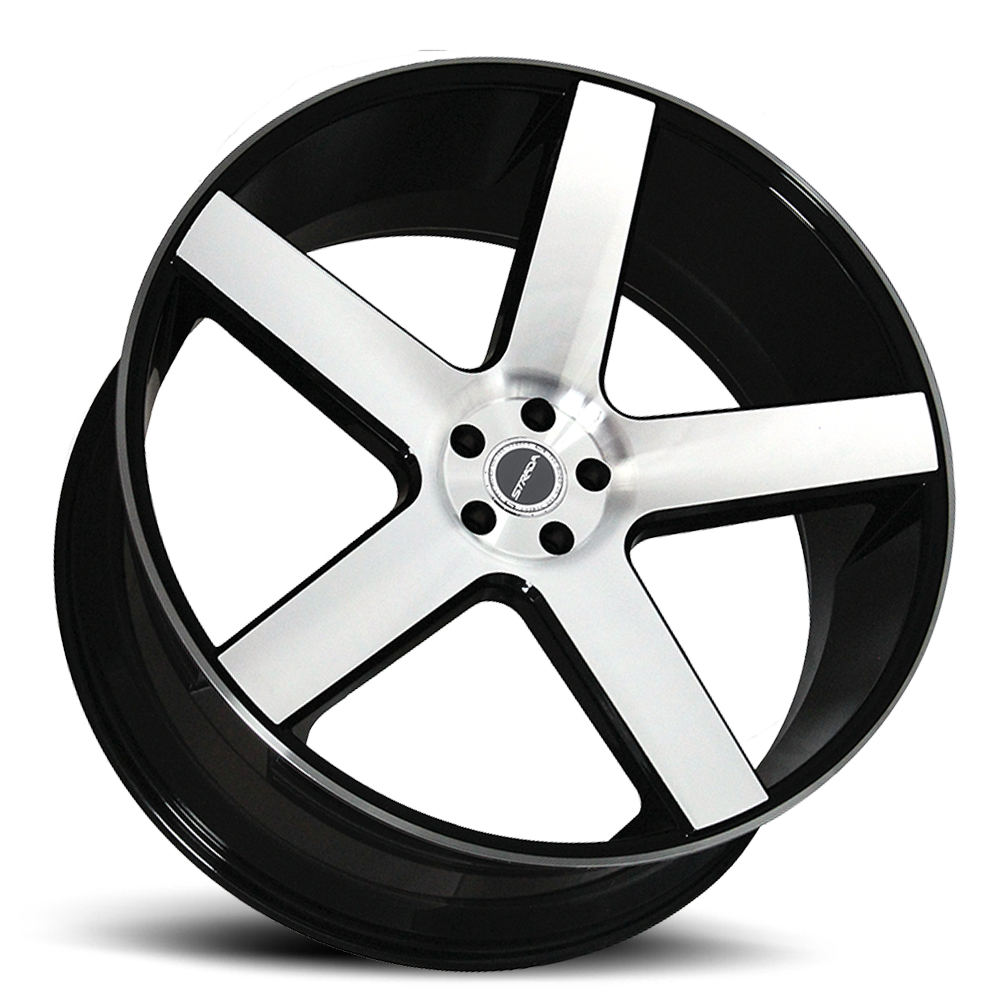 STRADA S35 PERFETTO 20X8.5 15MM 5X100 GLOSS BLACK MACHINED | S35050015GBM
