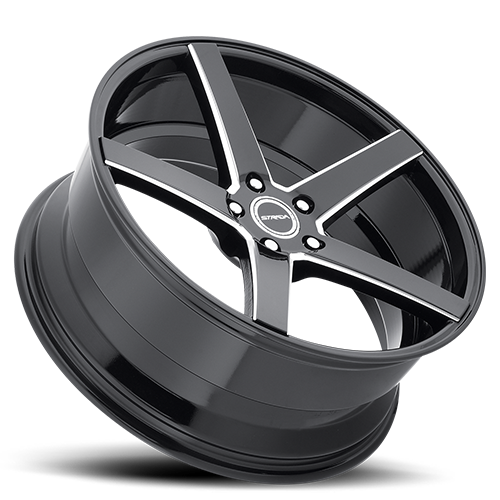 STRADA S35 PERFETTO 20X8.5 35MM 5X108 GLOSS BLACK MILLED | S35050835GBML