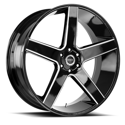 STRADA S35 PERFETTO 26X10 26MM 6X139.7 GLOSS BLACK MILLED | S35663926GBML