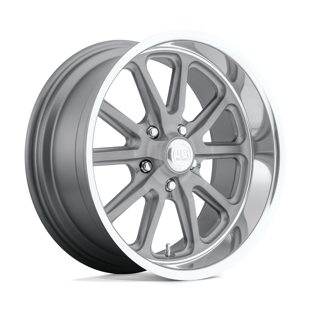 US MAG 1PC U111 RAMBLER 18x7 1 5x120.65 TEXTURED GRAY W/ DC LIP