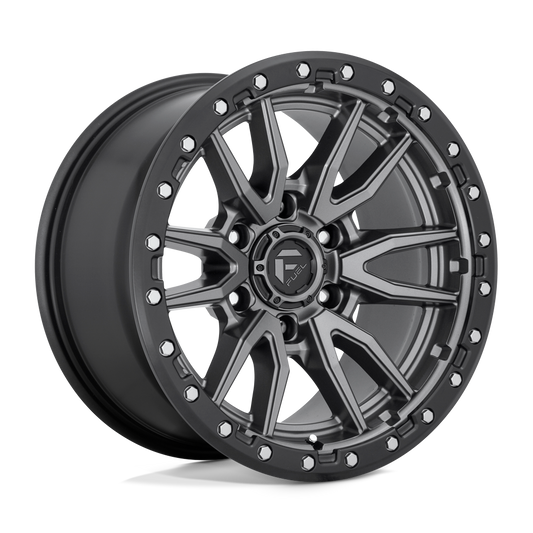 Fuel 1Pc D680 REBEL - 17x9 1mm 5x150 MATTE GUNMETAL BLACK BEAD RING Wheel | D68017905650