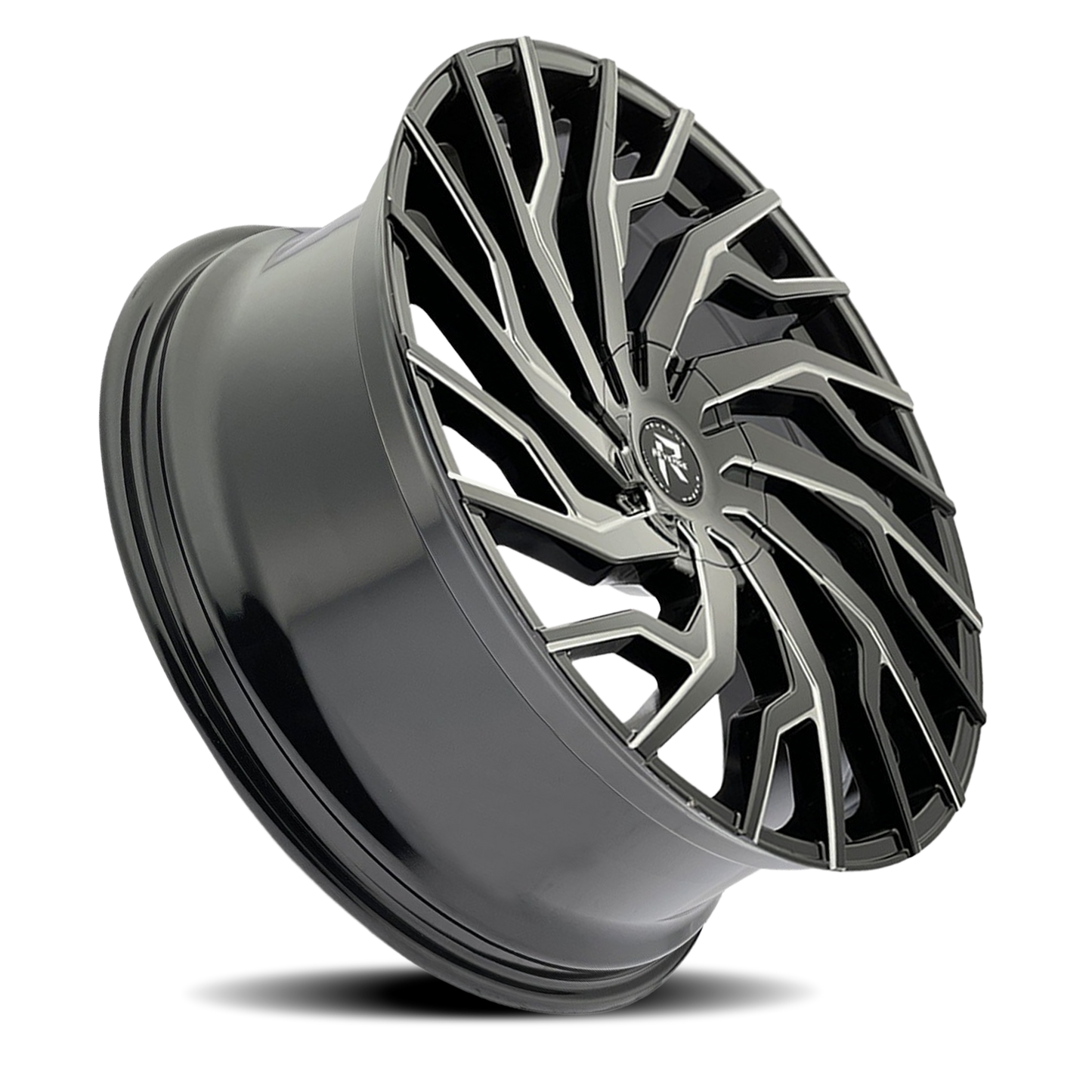 REVENGE LUXURY RL-101 22X8.5 35 5X112/5X114.3 BLACK MILLED WINDOWS