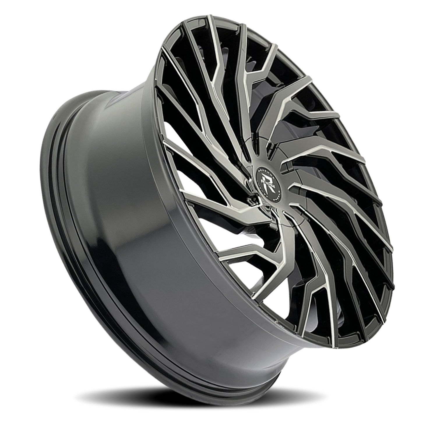 REVENGE LUXURY RL-101 22X8.5 35 5X112/5X114.3 BLACK MILLED WINDOWS
