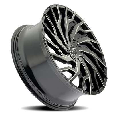 REVENGE LUXURY RL-101 22X8.5 35 5X112/5X114.3 BLACK MILLED WINDOWS
