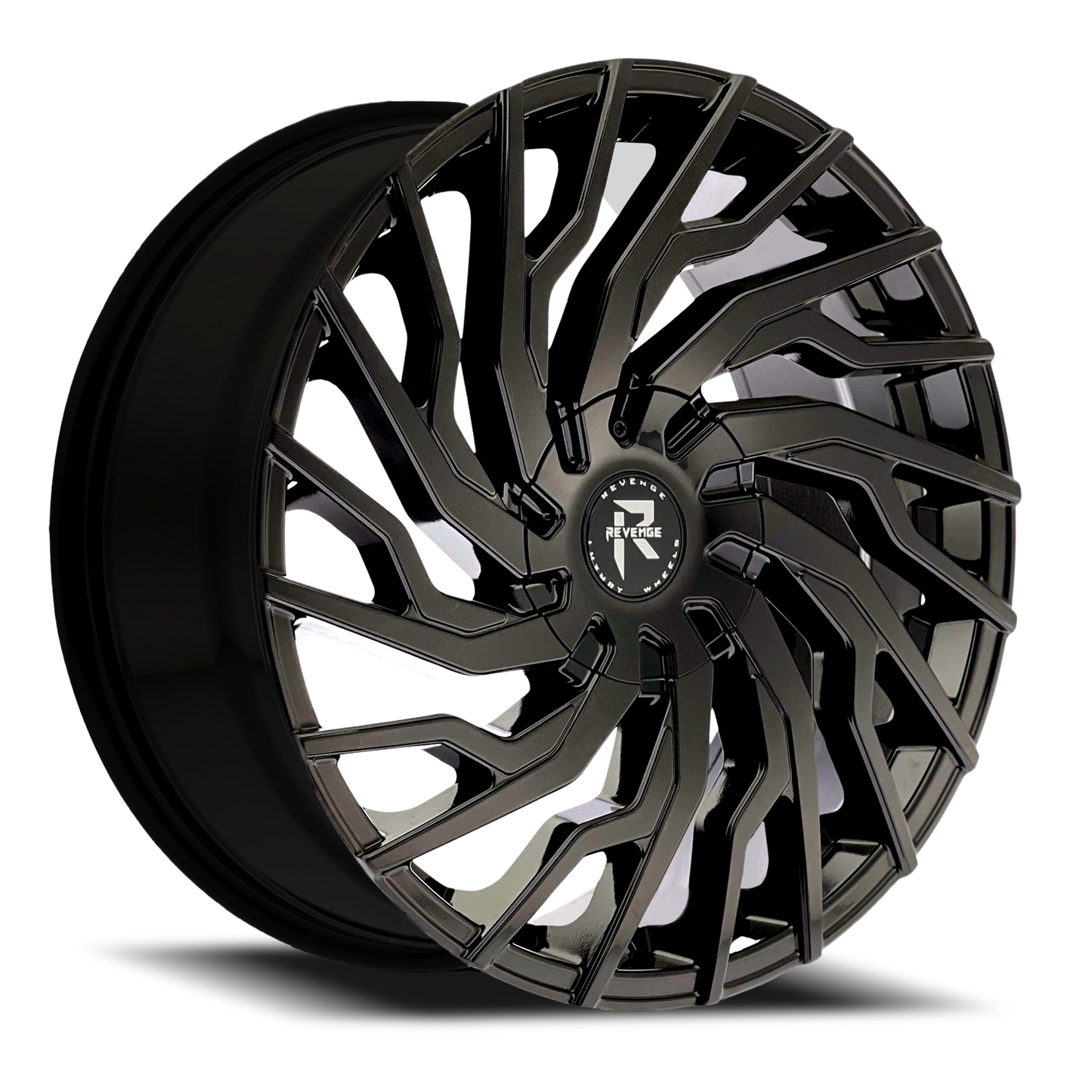 REVENGE LUXURY RL-101 22X8.5 35 5X108/5X114.3 GLOSS BLACK