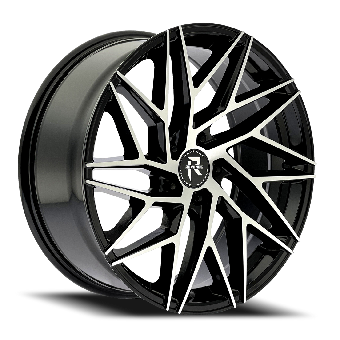 REVENGE LUXURY RL-102 20X8.5 35 5X114.3 BLACK MACHINED